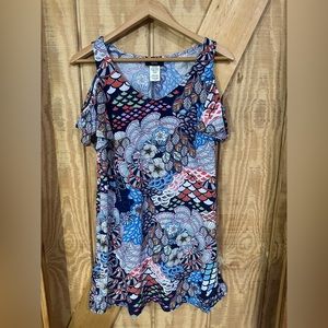 MSK Petite Cold Shoulder Casual Dress